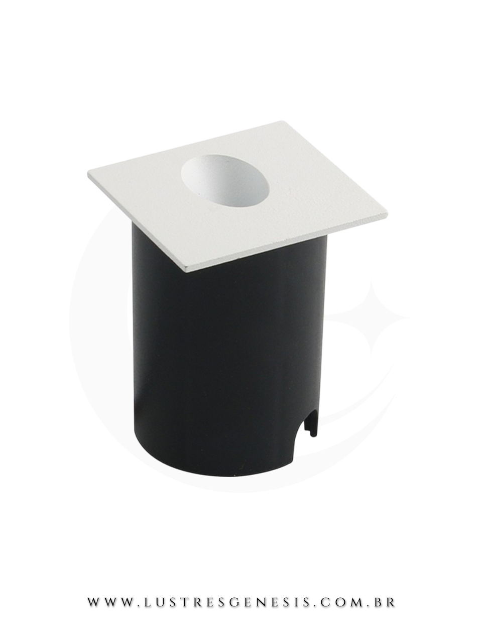 Balizador de Parede Embutido 2W Bivolt Branco 3000K Luminaria Externa para Iluminação de Escada, Muro, Garagem, Corredor e Jardim